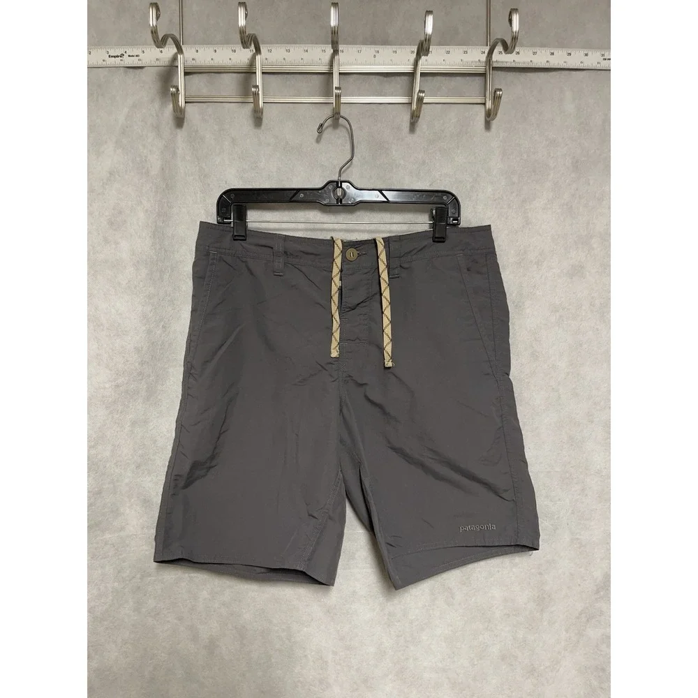 Patagonia Shorts Men's 34 Gray Wavefarer Walk Lightweight Softshell Active Swim